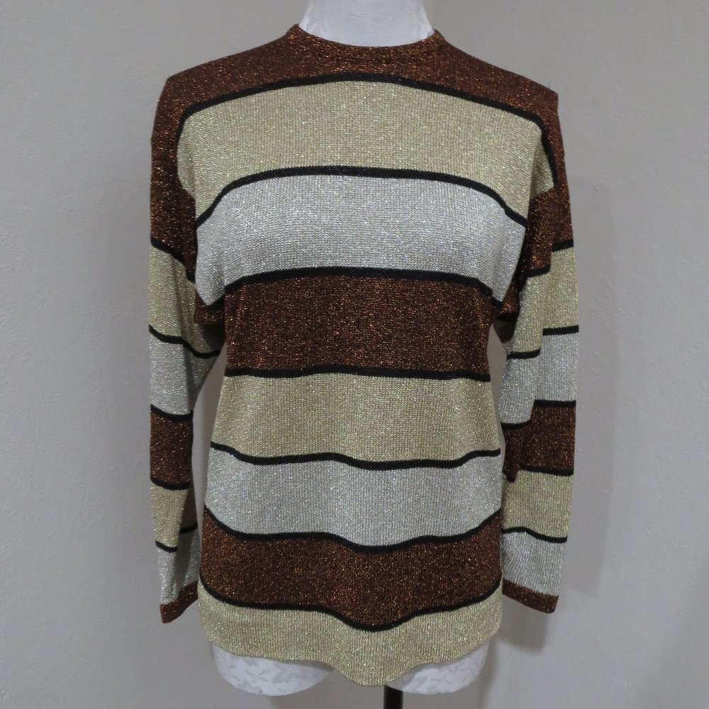 Vintage Antonella Preve metallic high neck sweater